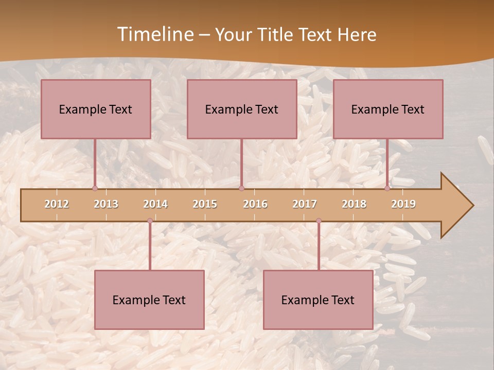 A Sack Of Rice On Top Of A Wooden Table PowerPoint Template