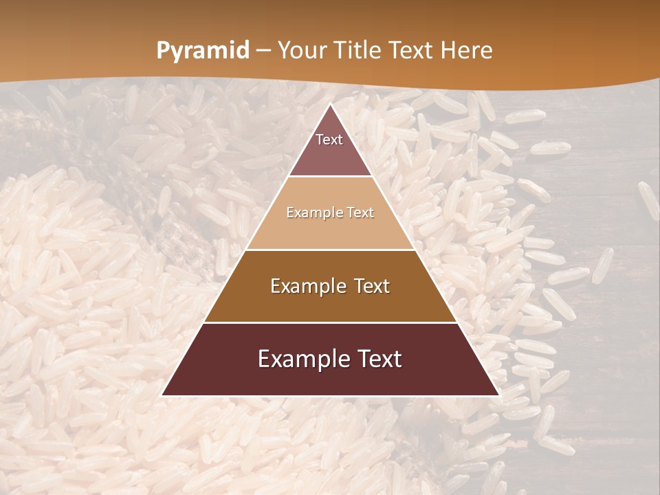 A Sack Of Rice On Top Of A Wooden Table PowerPoint Template