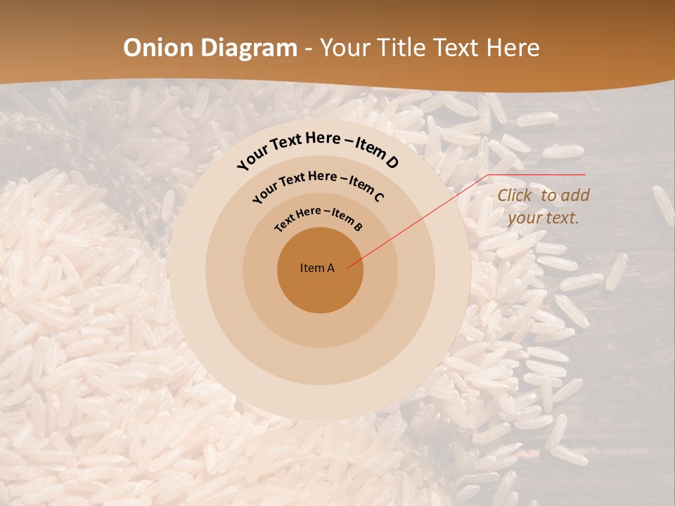 A Sack Of Rice On Top Of A Wooden Table PowerPoint Template