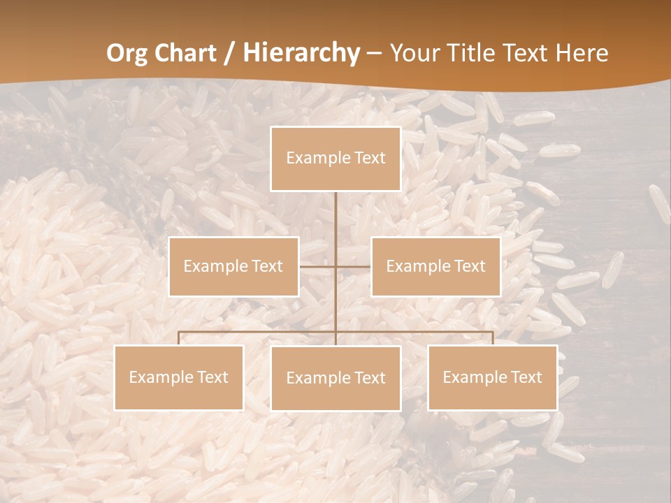 A Sack Of Rice On Top Of A Wooden Table PowerPoint Template