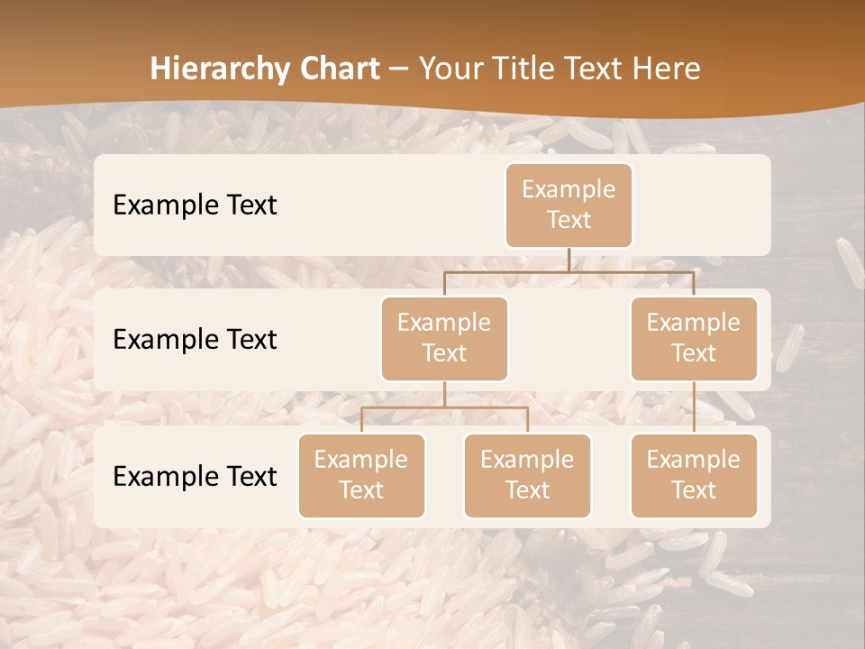 A Sack Of Rice On Top Of A Wooden Table PowerPoint Template