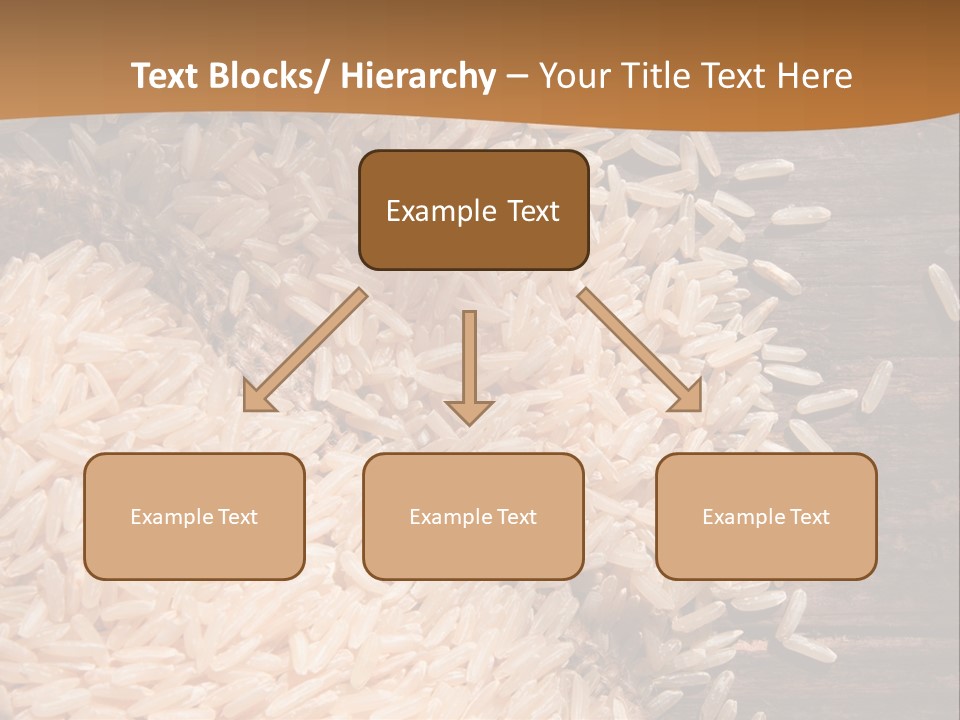 A Sack Of Rice On Top Of A Wooden Table PowerPoint Template