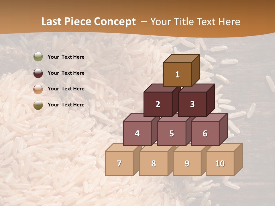 A Sack Of Rice On Top Of A Wooden Table PowerPoint Template