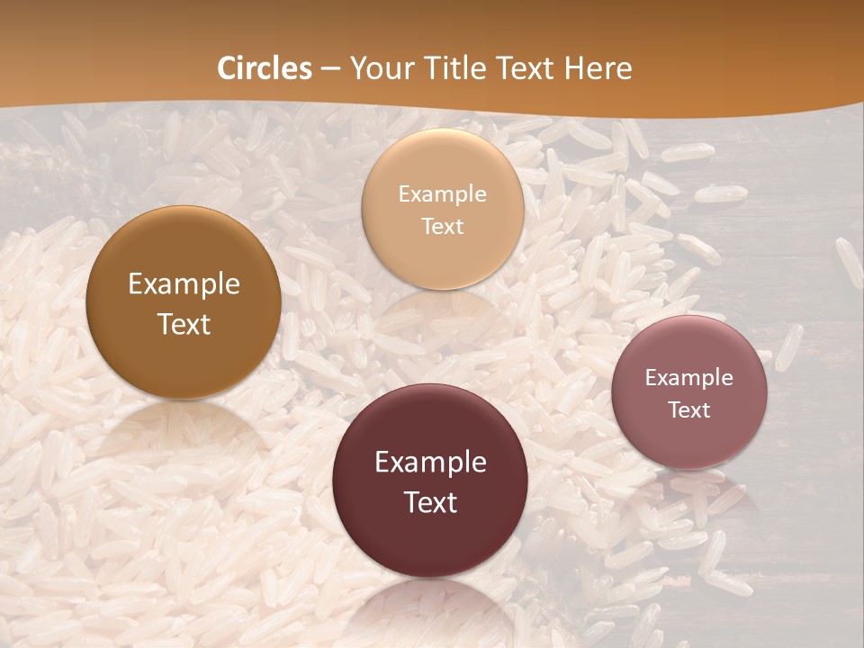A Sack Of Rice On Top Of A Wooden Table PowerPoint Template