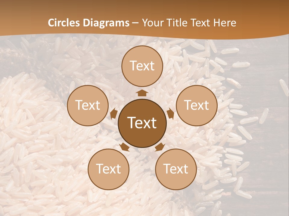 A Sack Of Rice On Top Of A Wooden Table PowerPoint Template