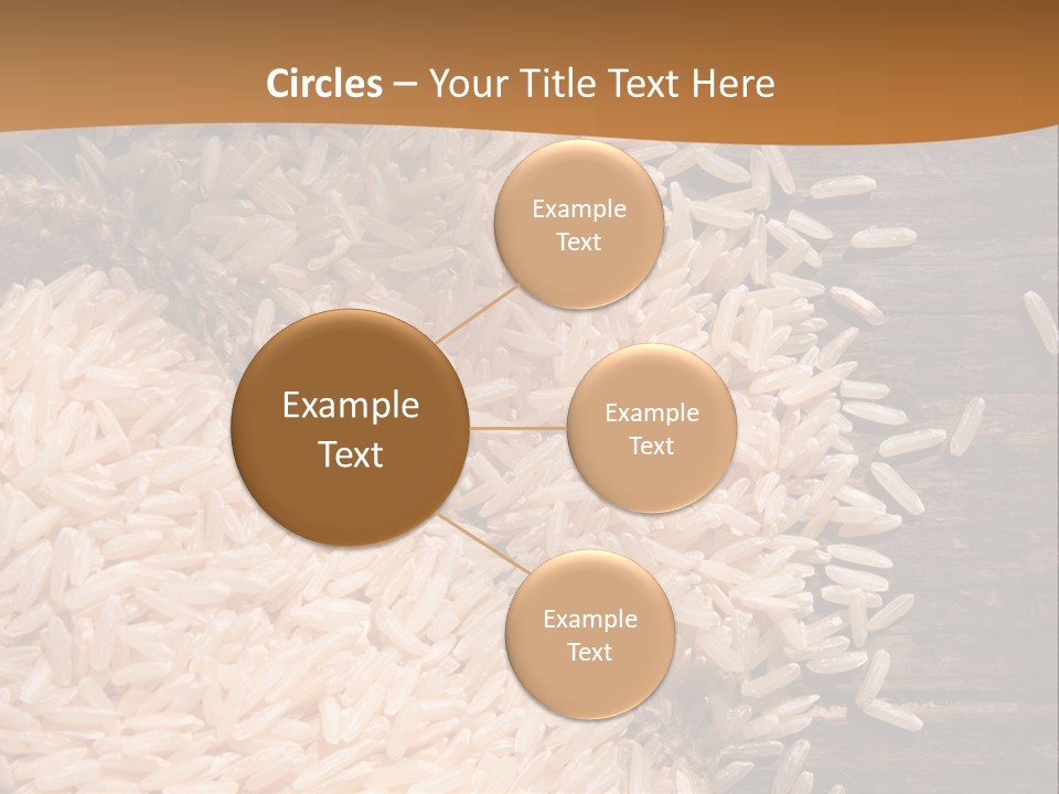 A Sack Of Rice On Top Of A Wooden Table PowerPoint Template