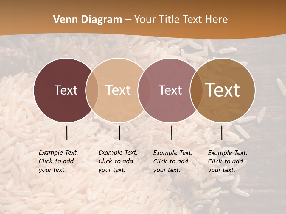 A Sack Of Rice On Top Of A Wooden Table PowerPoint Template