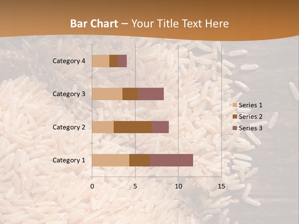 A Sack Of Rice On Top Of A Wooden Table PowerPoint Template
