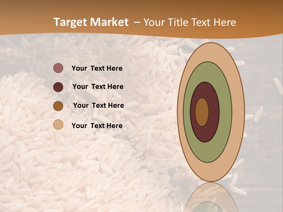 A Sack Of Rice On Top Of A Wooden Table PowerPoint Template