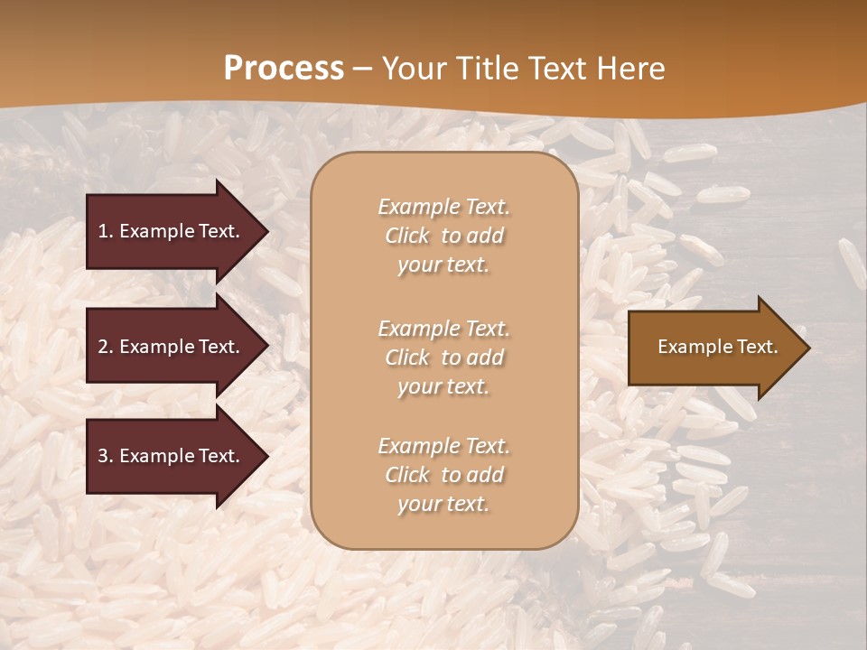A Sack Of Rice On Top Of A Wooden Table PowerPoint Template