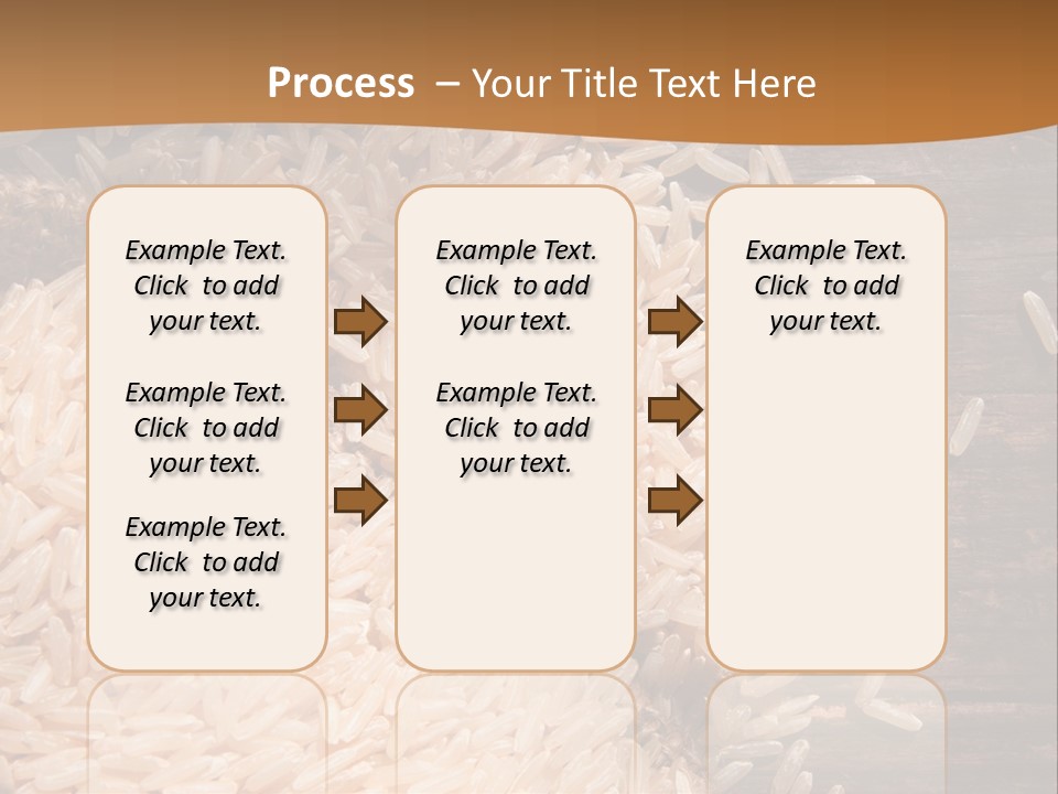 A Sack Of Rice On Top Of A Wooden Table PowerPoint Template