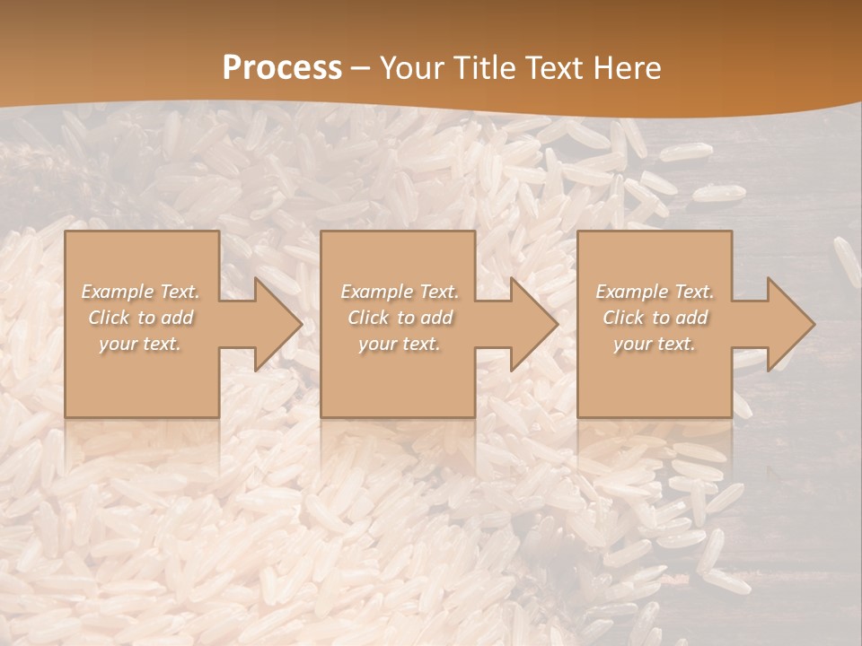 A Sack Of Rice On Top Of A Wooden Table PowerPoint Template