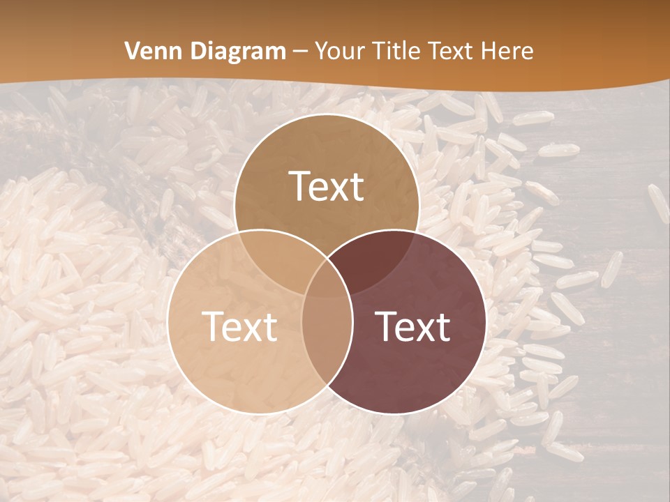 A Sack Of Rice On Top Of A Wooden Table PowerPoint Template