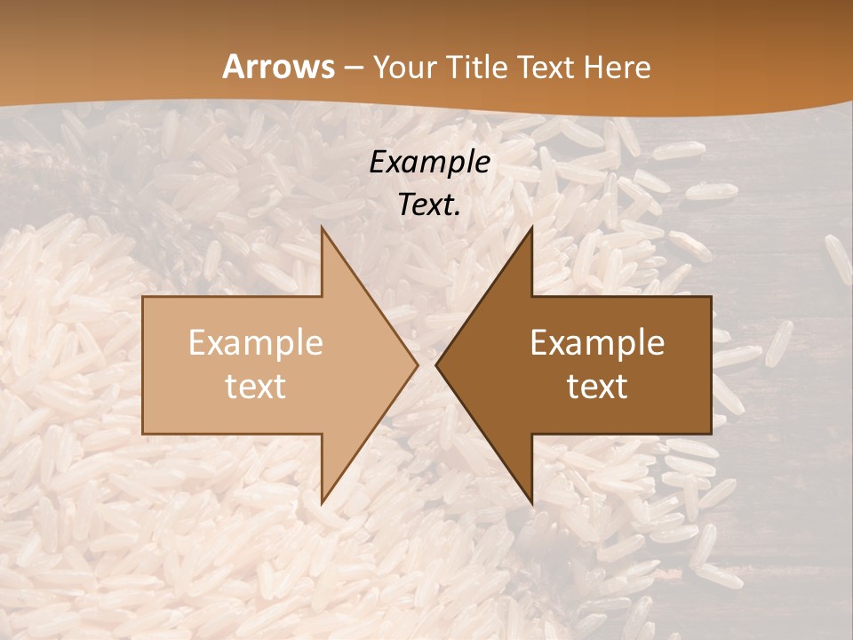 A Sack Of Rice On Top Of A Wooden Table PowerPoint Template
