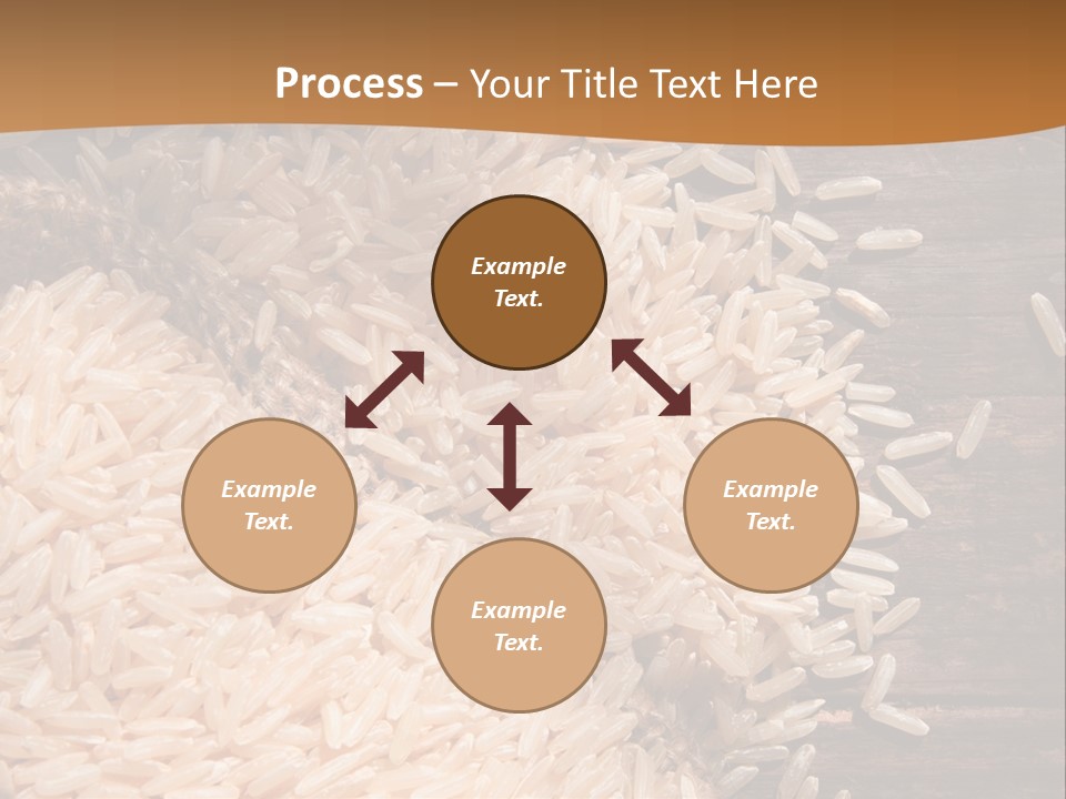 A Sack Of Rice On Top Of A Wooden Table PowerPoint Template