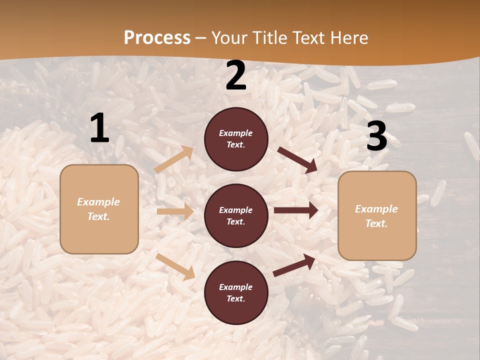 A Sack Of Rice On Top Of A Wooden Table PowerPoint Template