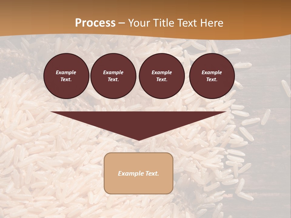 A Sack Of Rice On Top Of A Wooden Table PowerPoint Template