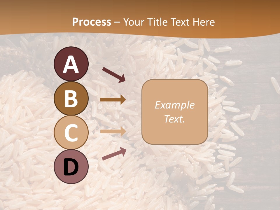 A Sack Of Rice On Top Of A Wooden Table PowerPoint Template