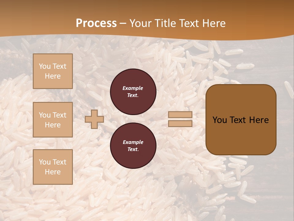 A Sack Of Rice On Top Of A Wooden Table PowerPoint Template