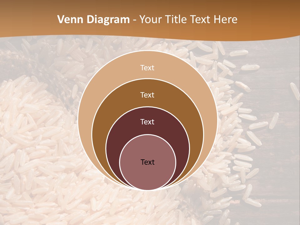 A Sack Of Rice On Top Of A Wooden Table PowerPoint Template