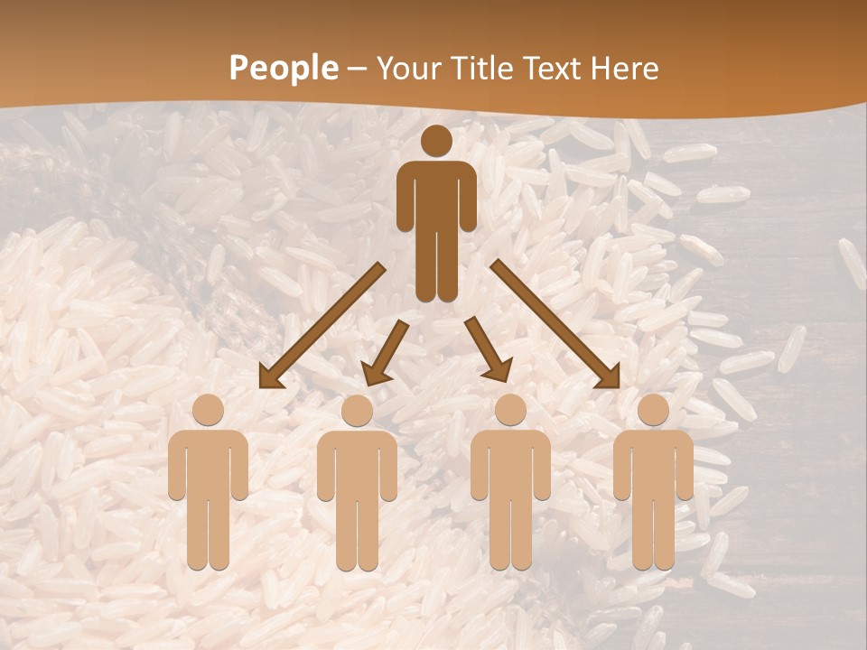 A Sack Of Rice On Top Of A Wooden Table PowerPoint Template