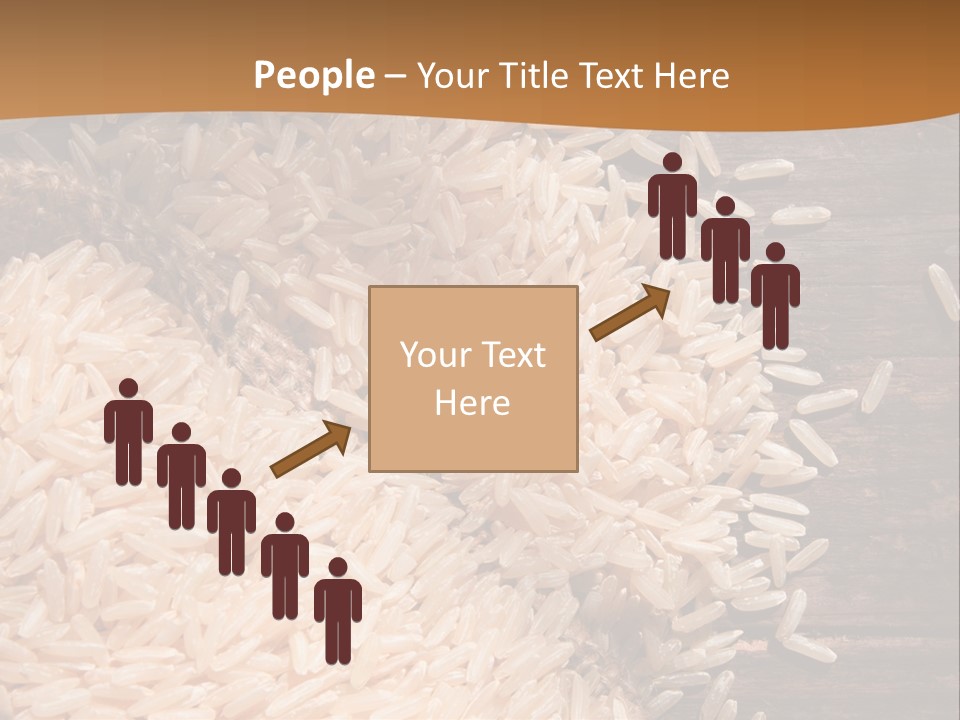 A Sack Of Rice On Top Of A Wooden Table PowerPoint Template