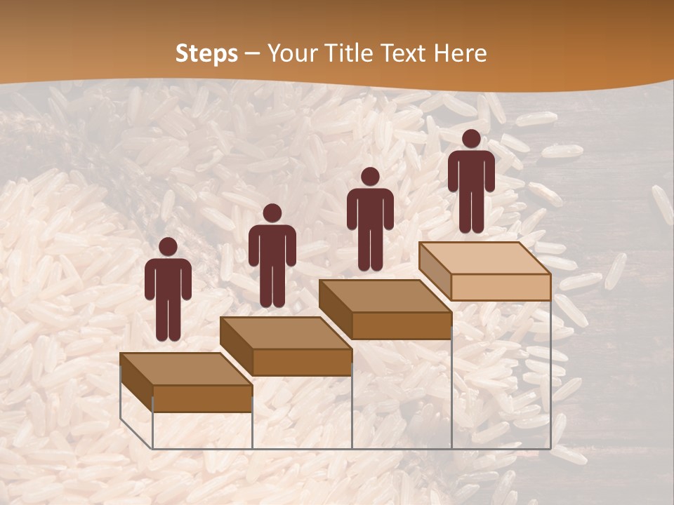 A Sack Of Rice On Top Of A Wooden Table PowerPoint Template