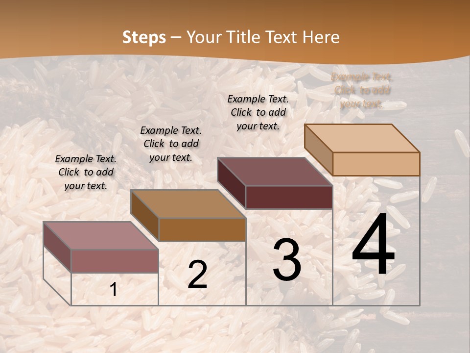 A Sack Of Rice On Top Of A Wooden Table PowerPoint Template