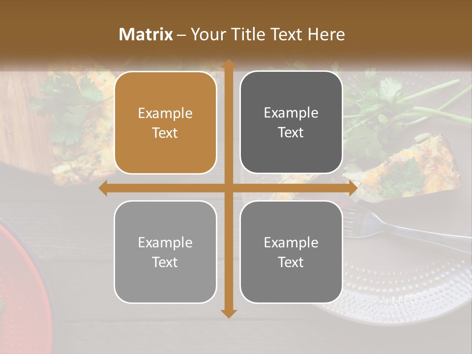 A Plate Of Food And A Fork On A Table PowerPoint Template