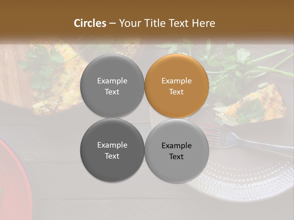 A Plate Of Food And A Fork On A Table PowerPoint Template