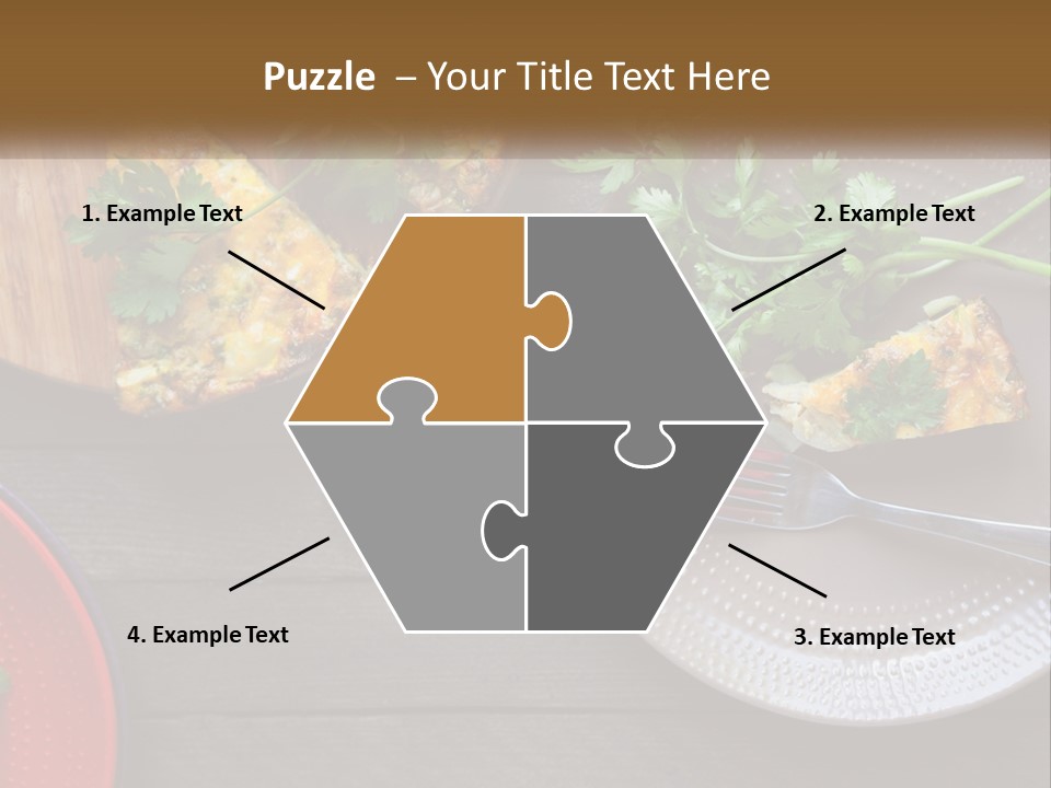 A Plate Of Food And A Fork On A Table PowerPoint Template