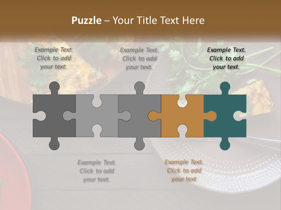 A Plate Of Food And A Fork On A Table PowerPoint Template