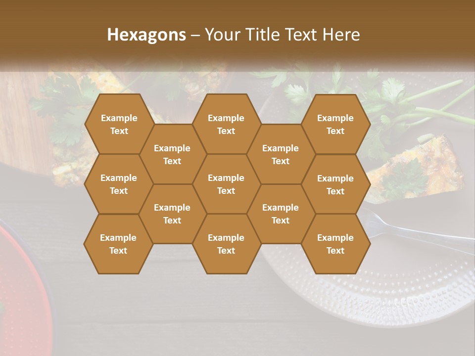 A Plate Of Food And A Fork On A Table PowerPoint Template