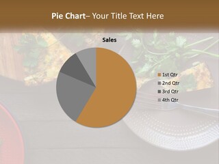 A Plate Of Food And A Fork On A Table PowerPoint Template