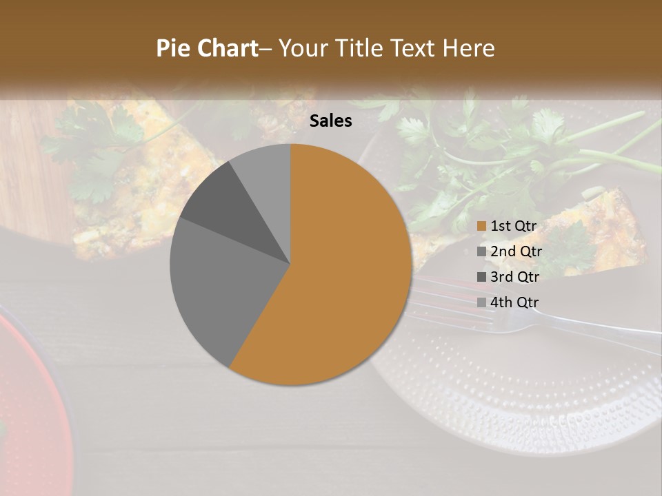 A Plate Of Food And A Fork On A Table PowerPoint Template