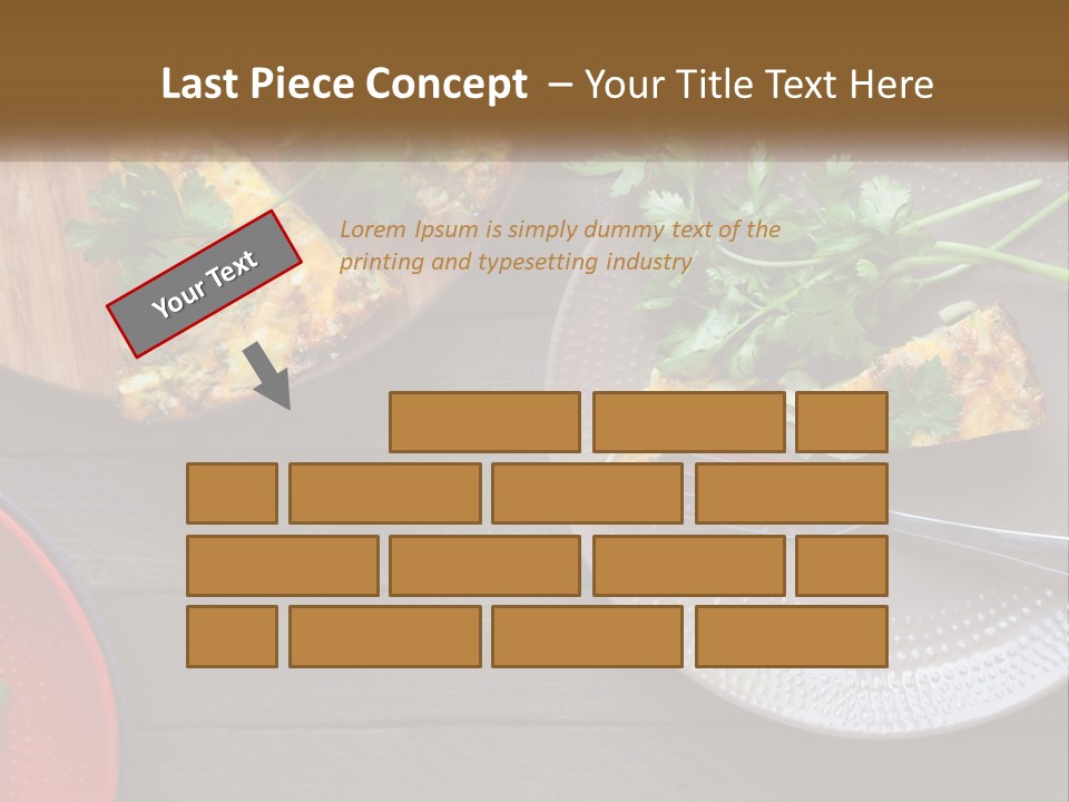 A Plate Of Food And A Fork On A Table PowerPoint Template