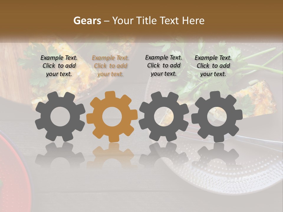A Plate Of Food And A Fork On A Table PowerPoint Template