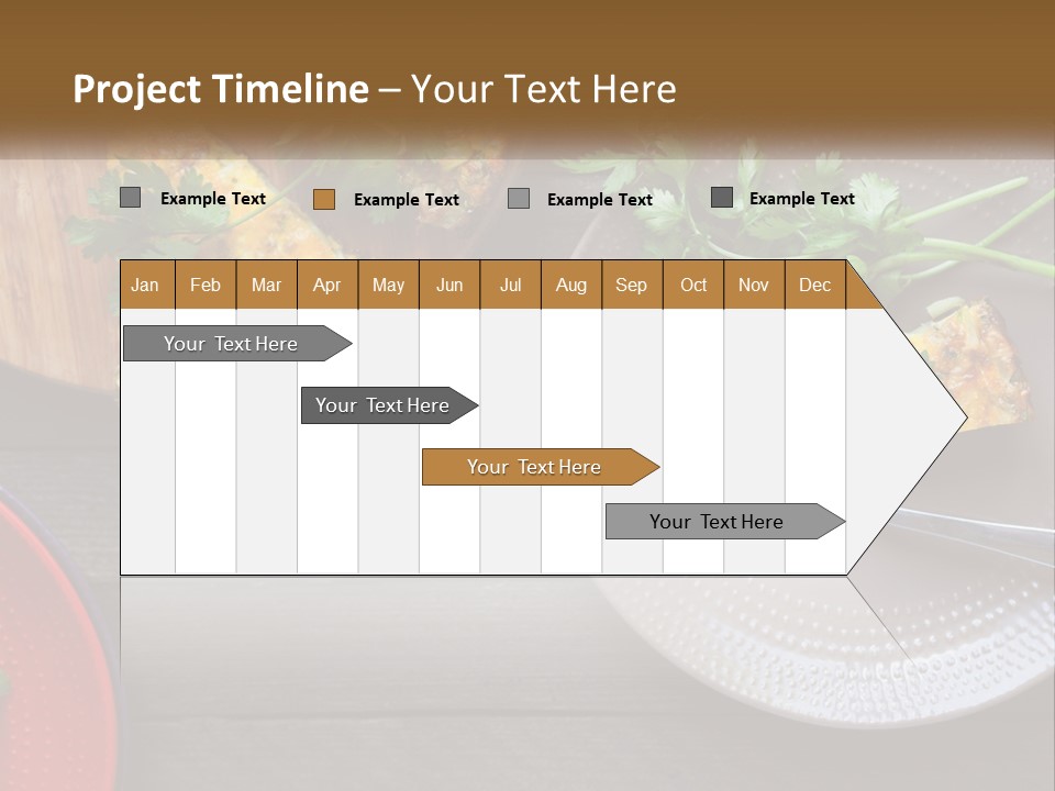 A Plate Of Food And A Fork On A Table PowerPoint Template