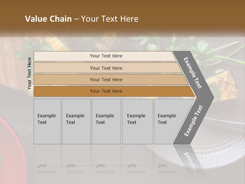 A Plate Of Food And A Fork On A Table PowerPoint Template