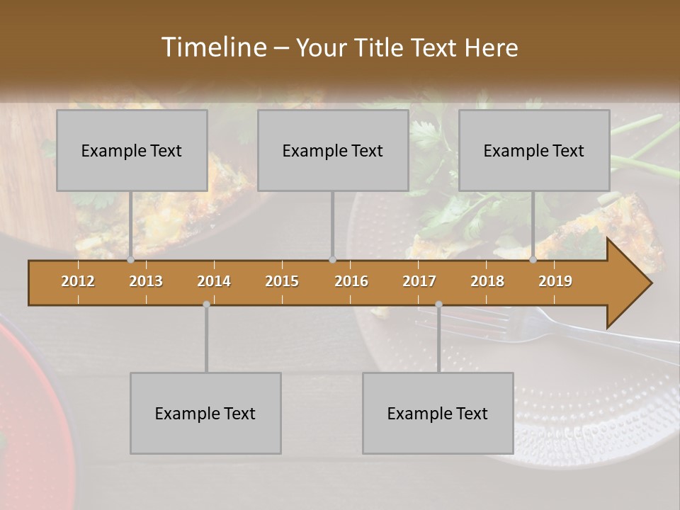 A Plate Of Food And A Fork On A Table PowerPoint Template