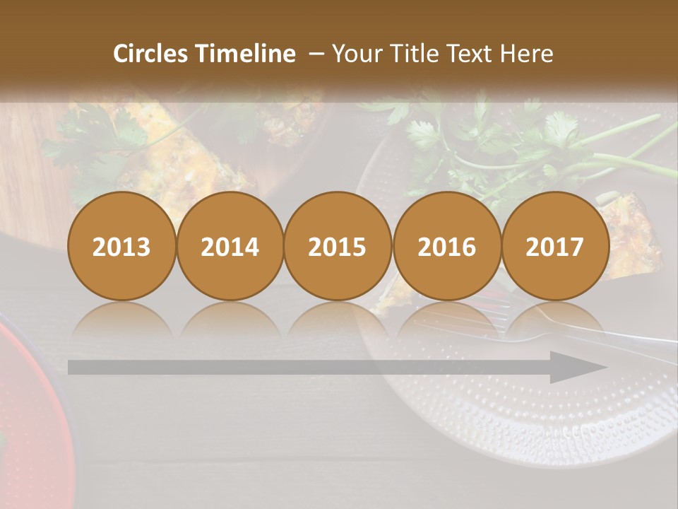A Plate Of Food And A Fork On A Table PowerPoint Template