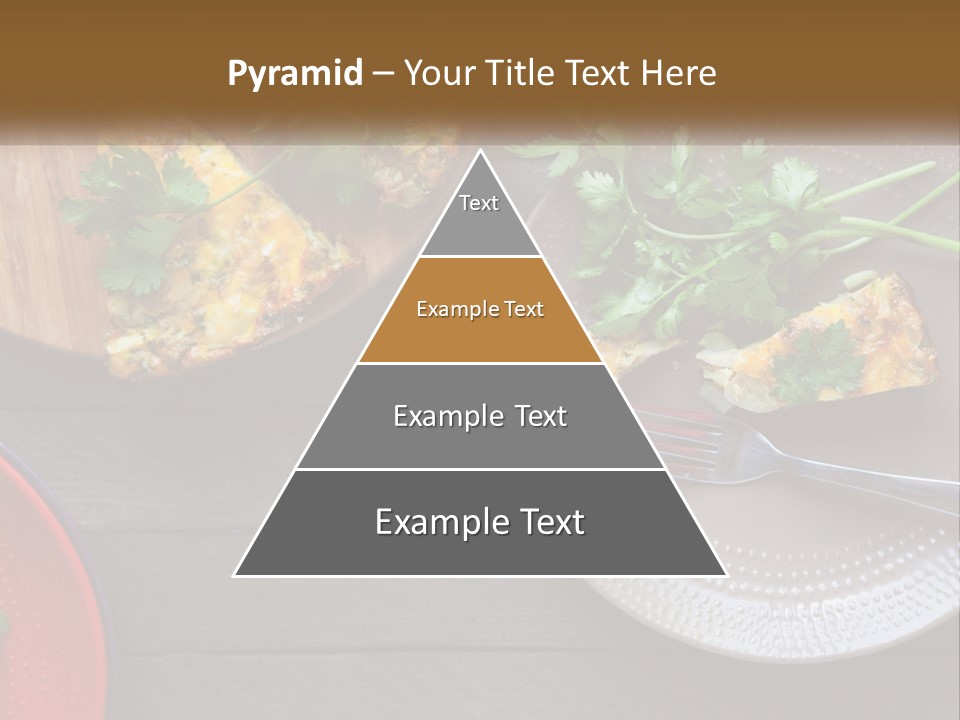 A Plate Of Food And A Fork On A Table PowerPoint Template
