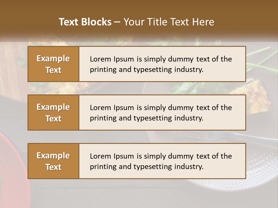 A Plate Of Food And A Fork On A Table PowerPoint Template