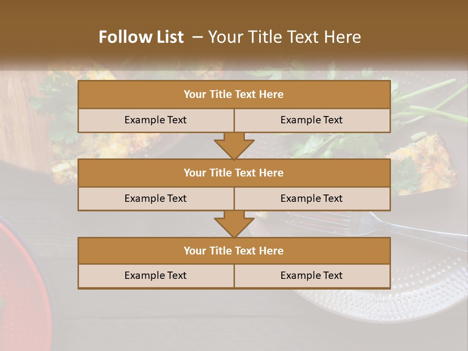 A Plate Of Food And A Fork On A Table PowerPoint Template