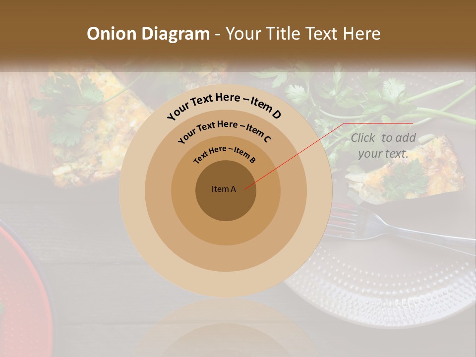 A Plate Of Food And A Fork On A Table PowerPoint Template