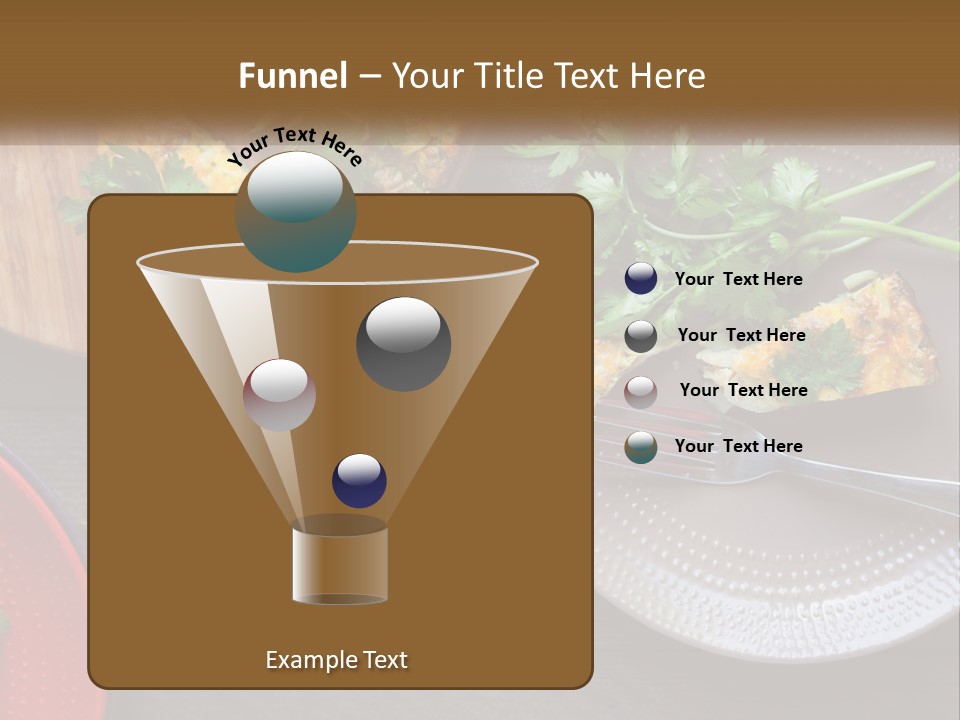 A Plate Of Food And A Fork On A Table PowerPoint Template