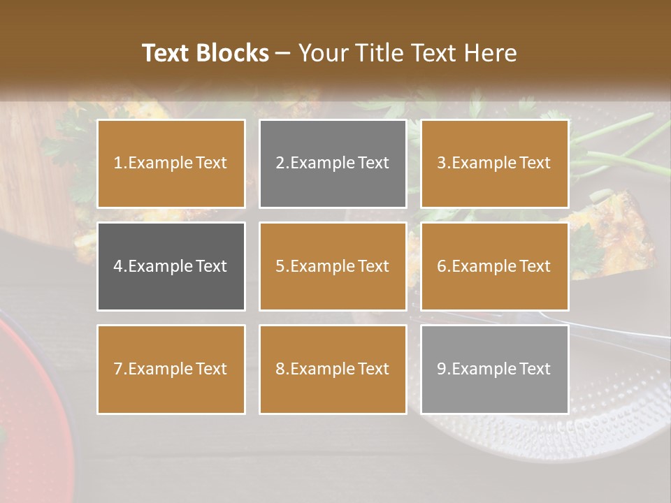 A Plate Of Food And A Fork On A Table PowerPoint Template