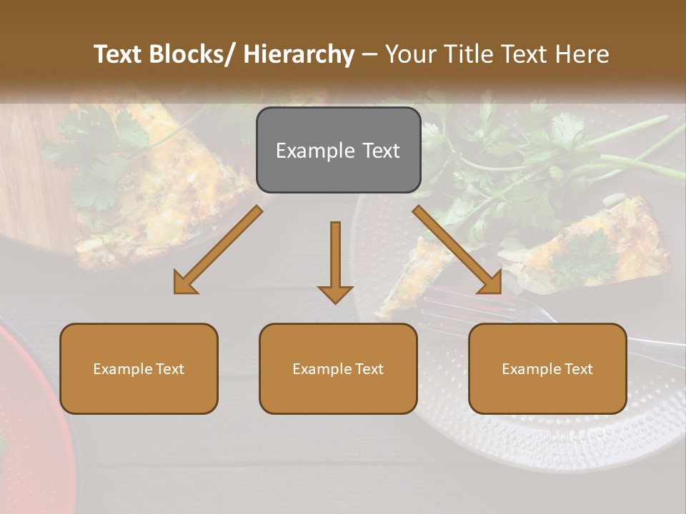 A Plate Of Food And A Fork On A Table PowerPoint Template