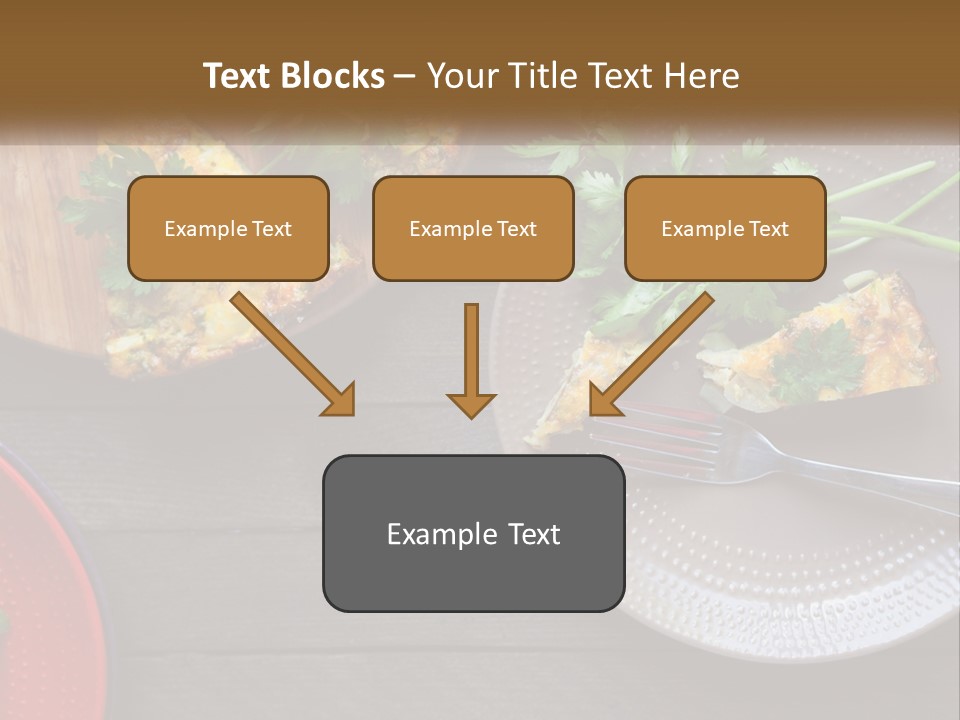 A Plate Of Food And A Fork On A Table PowerPoint Template