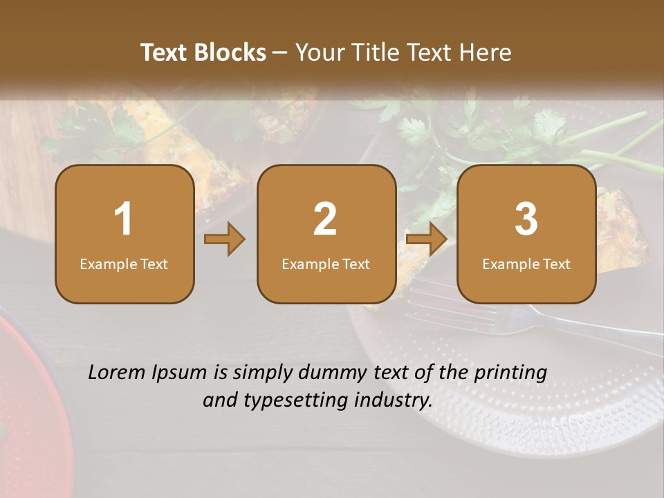 A Plate Of Food And A Fork On A Table PowerPoint Template